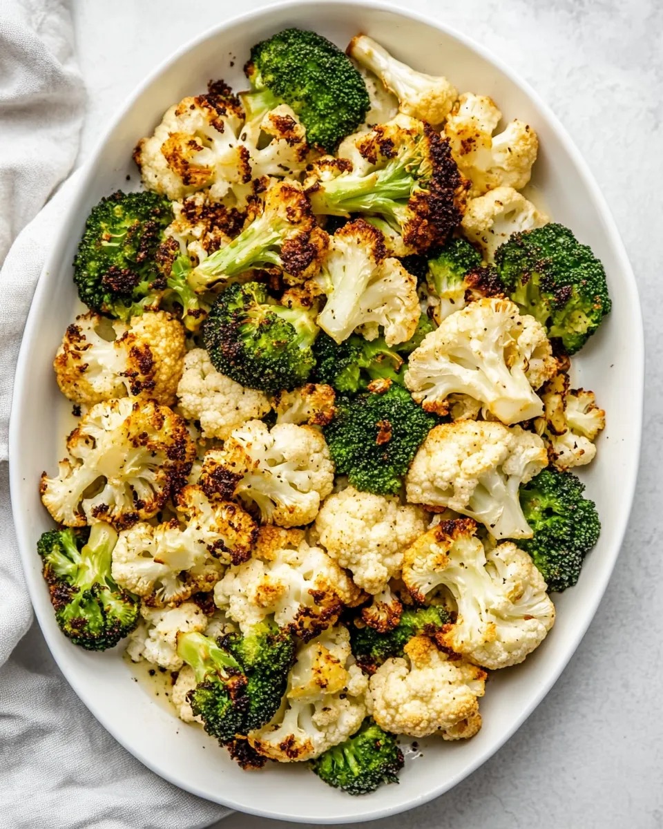 Delicious Roasted Broccoli and Cauliflower image