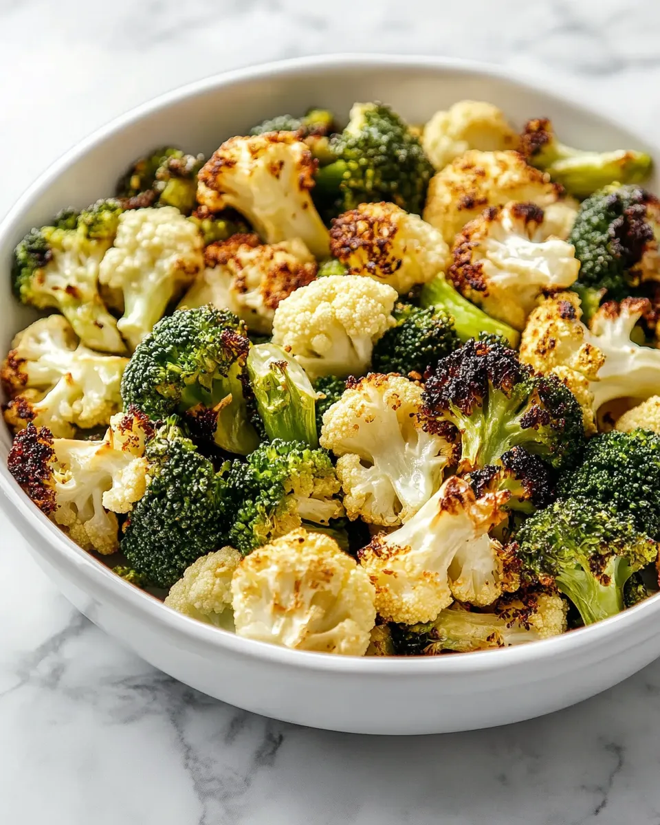 Healthy Roasted Broccoli and Cauliflower recipe photo