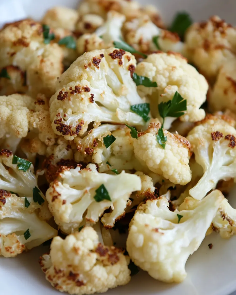 Delicious Roasted Cauliflower with Lemon Dressing image
