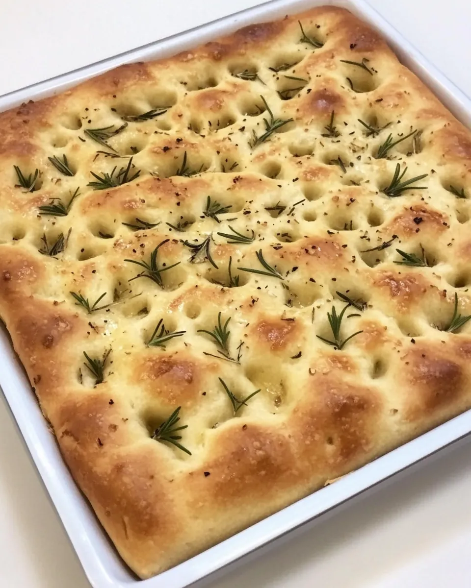 Delicious Roasted Garlic Focaccia with Rosemary shot