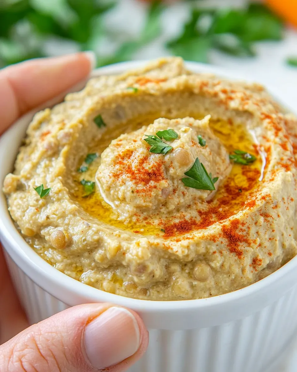 Easy Roasted Garlic Lentil Dip recipe photo