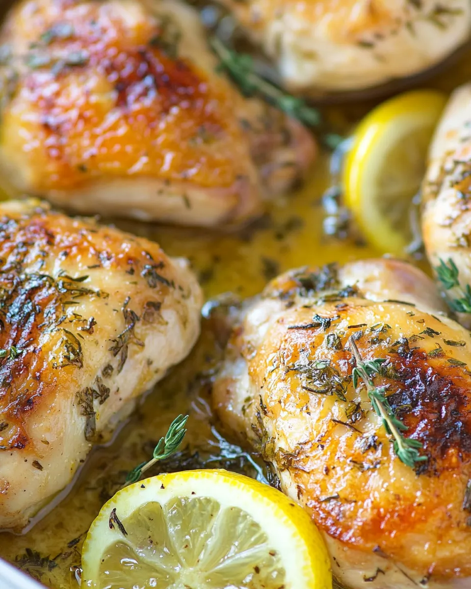 Delicious Roasted Lemon Garlic Herb Chicken image