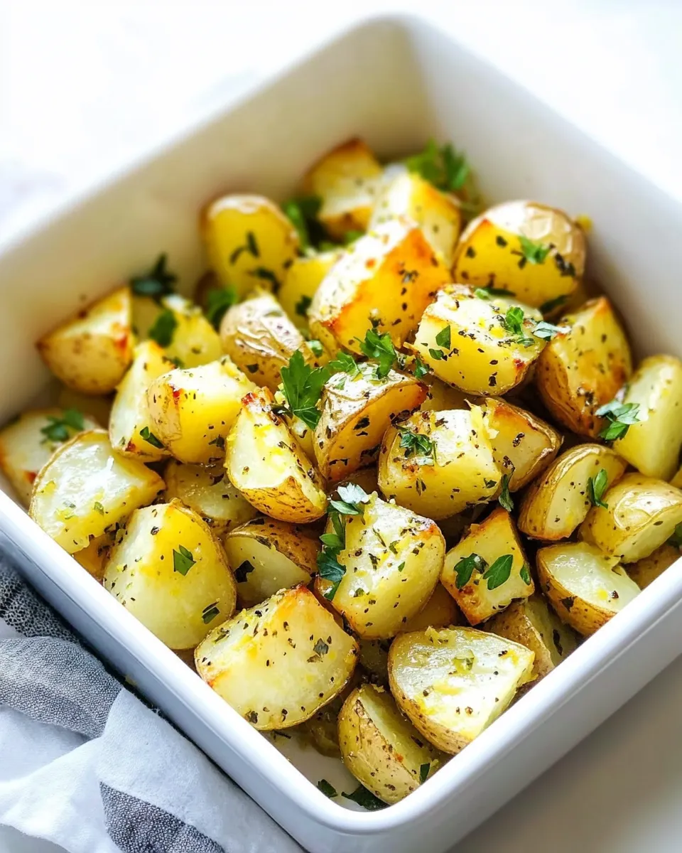 Savory Roasted Lemon Potatoes dish photo