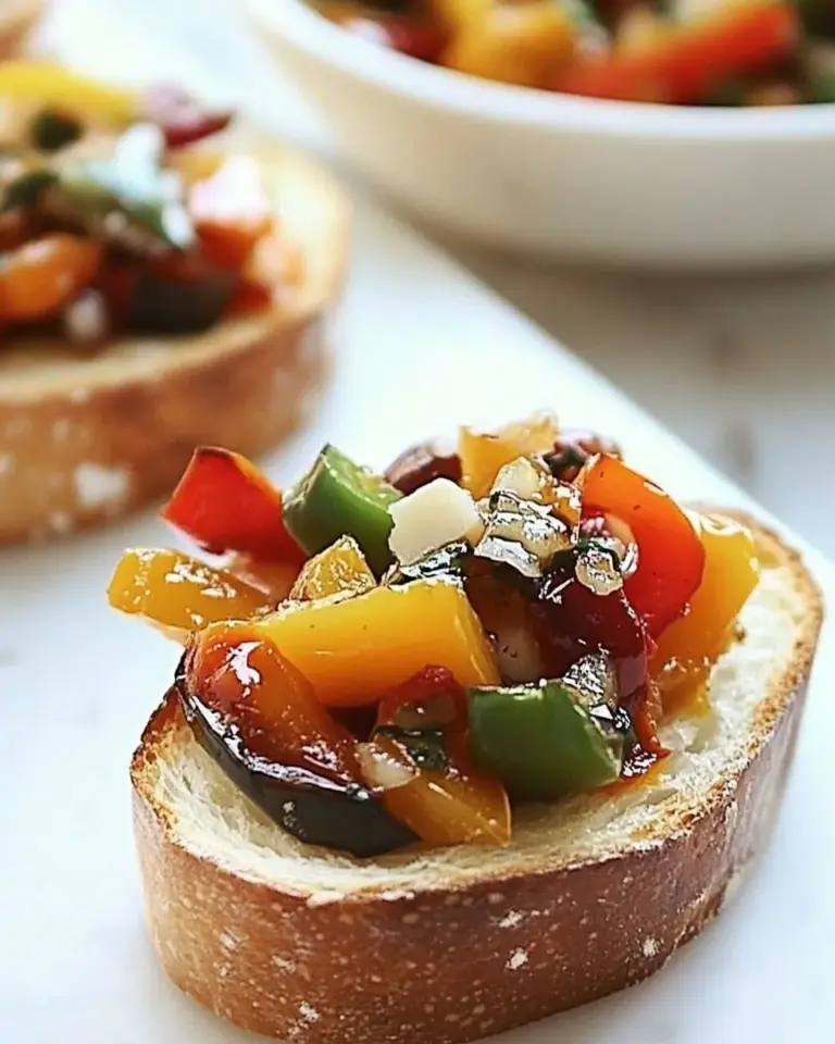 Homemade Roasted Pepper Crostini photo