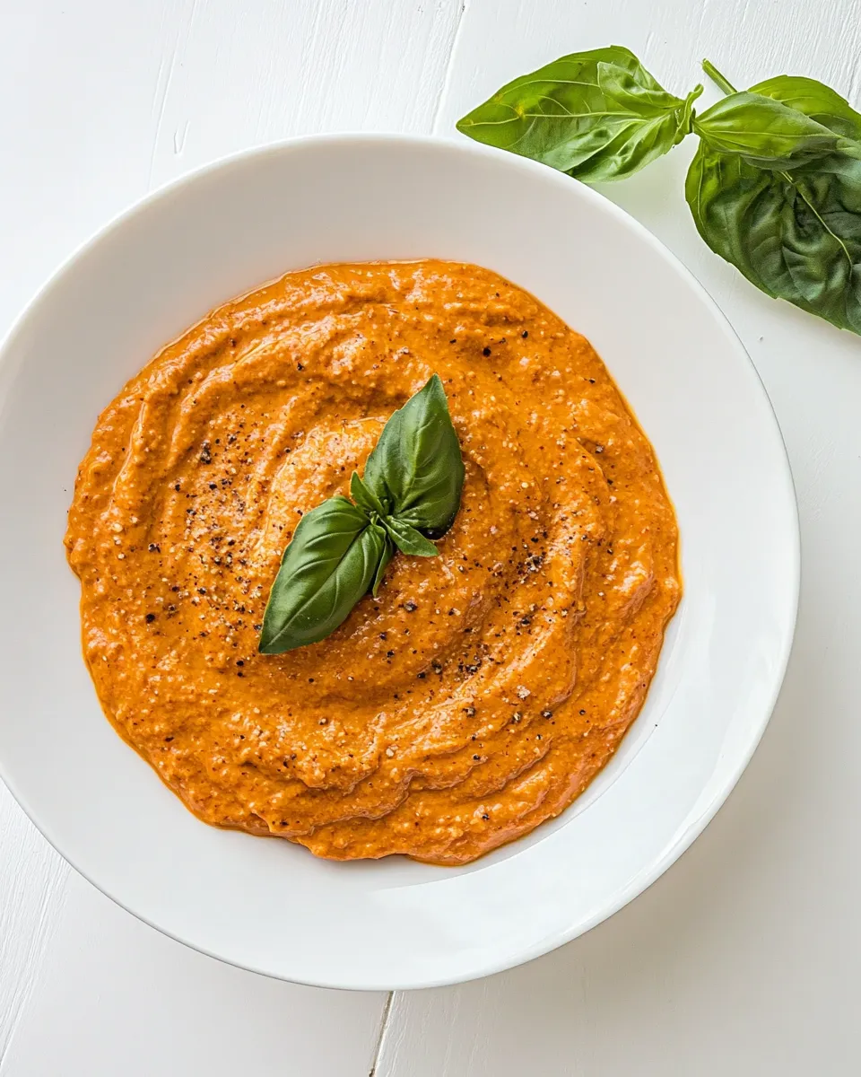 Quick Roasted Red Pepper Sauce (No-Cook!) plate image