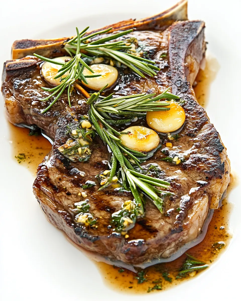 Delicious Rosemary Garlic Steak shot