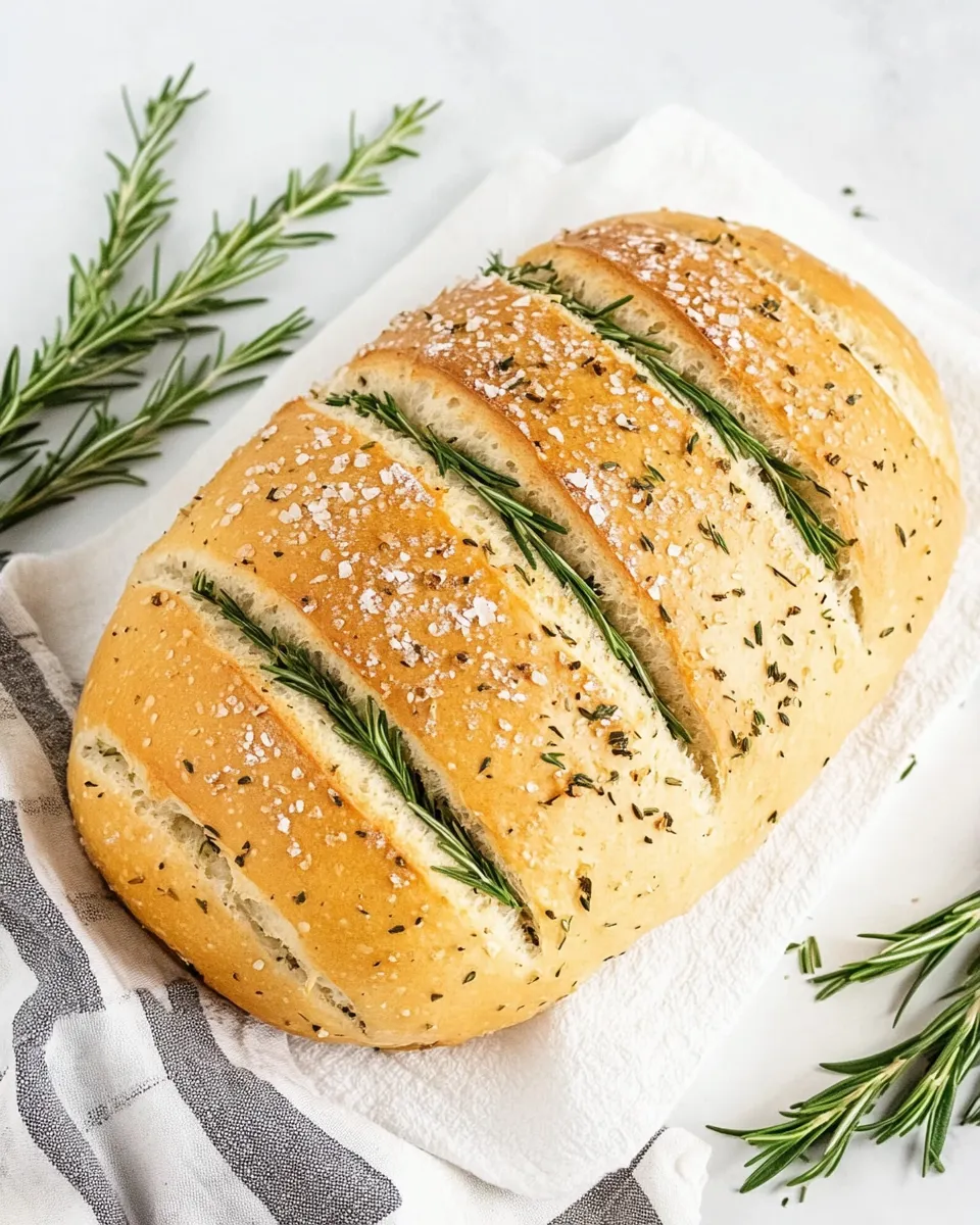 Classic Rosemary Sea Salt Italian Bread image