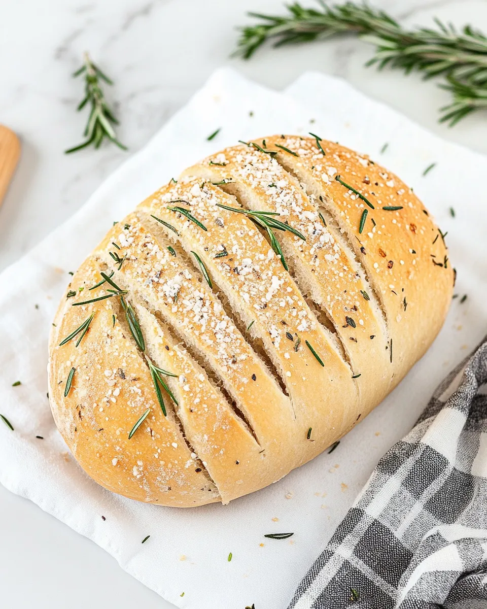 Easy Rosemary Sea Salt Italian Bread recipe photo
