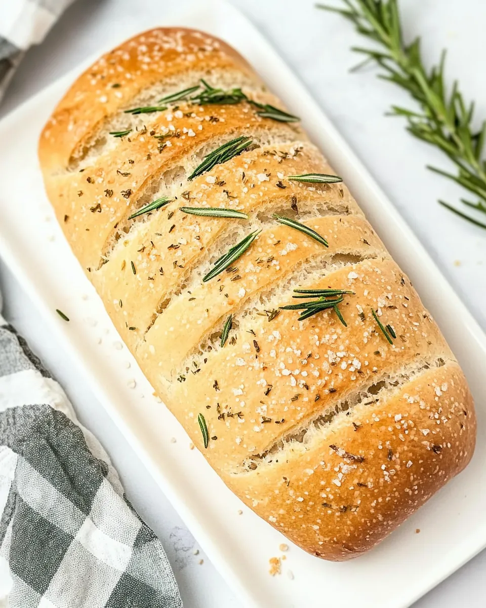 Delicious Rosemary Sea Salt Italian Bread shot