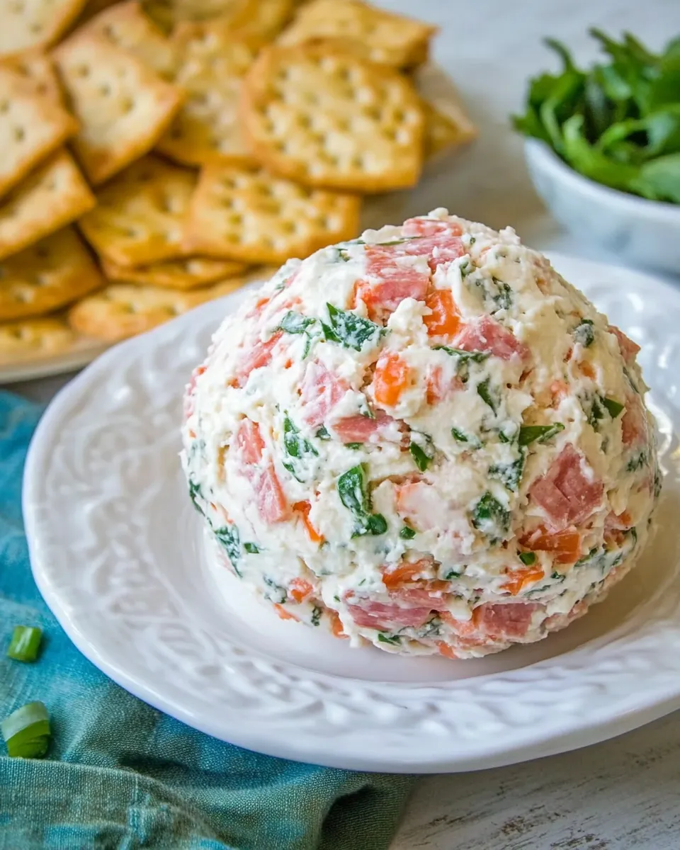 Savory Salami Cream Cheese Ball shot