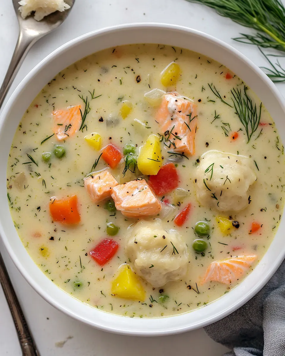 Best Salmon Chowder with Dill Dumplings. dish image