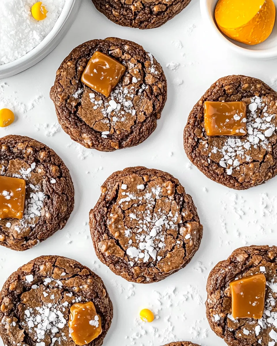 Homemade Salted Caramel Brownie Cookies photo