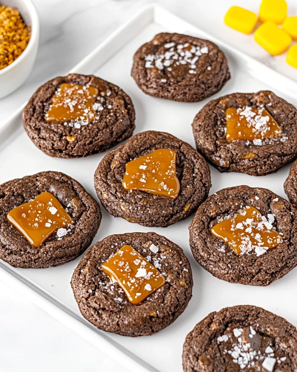 Tasty Salted Caramel Brownie Cookies shot