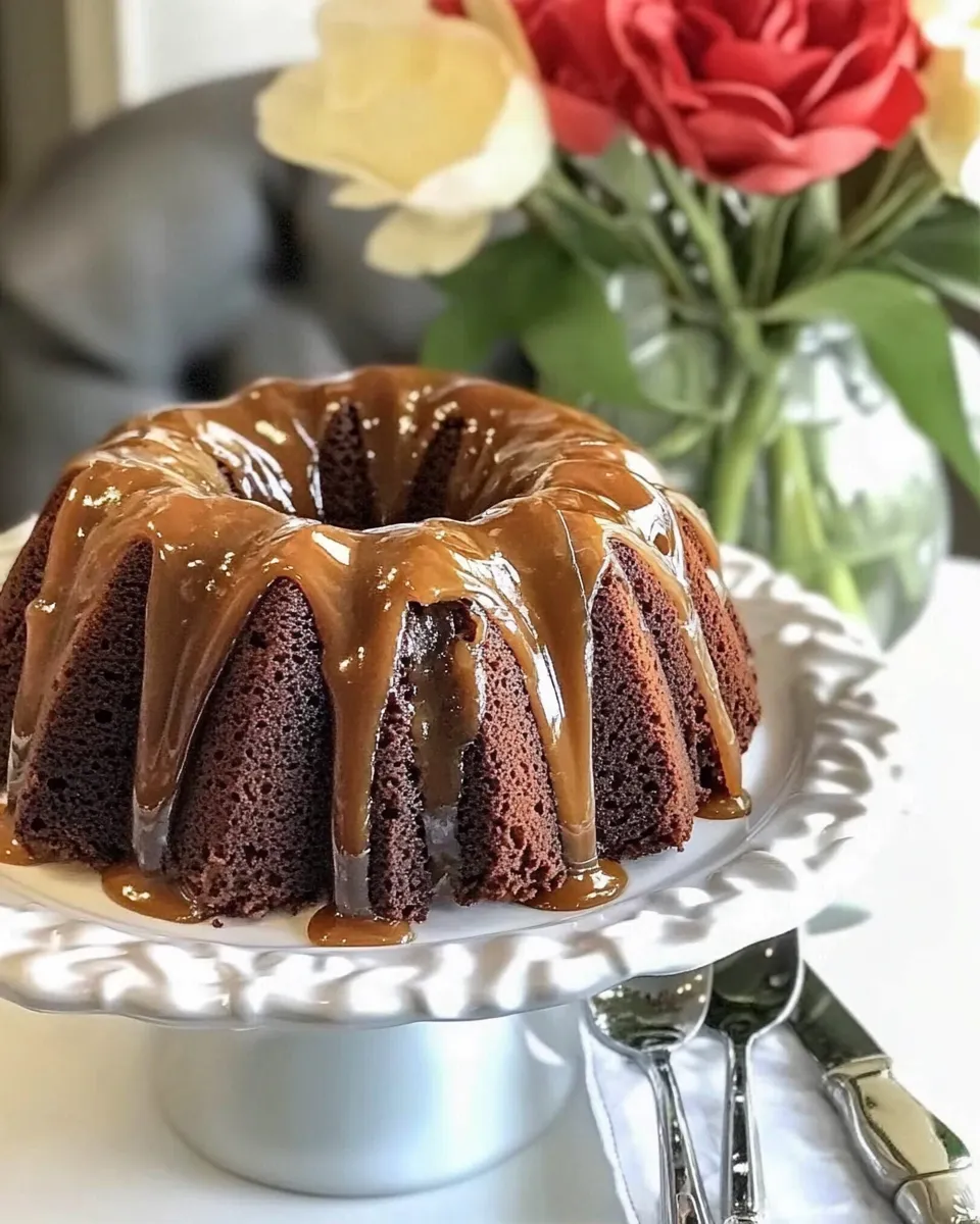 Easy Salted Caramel Chocolate Bundt Cake recipe photo