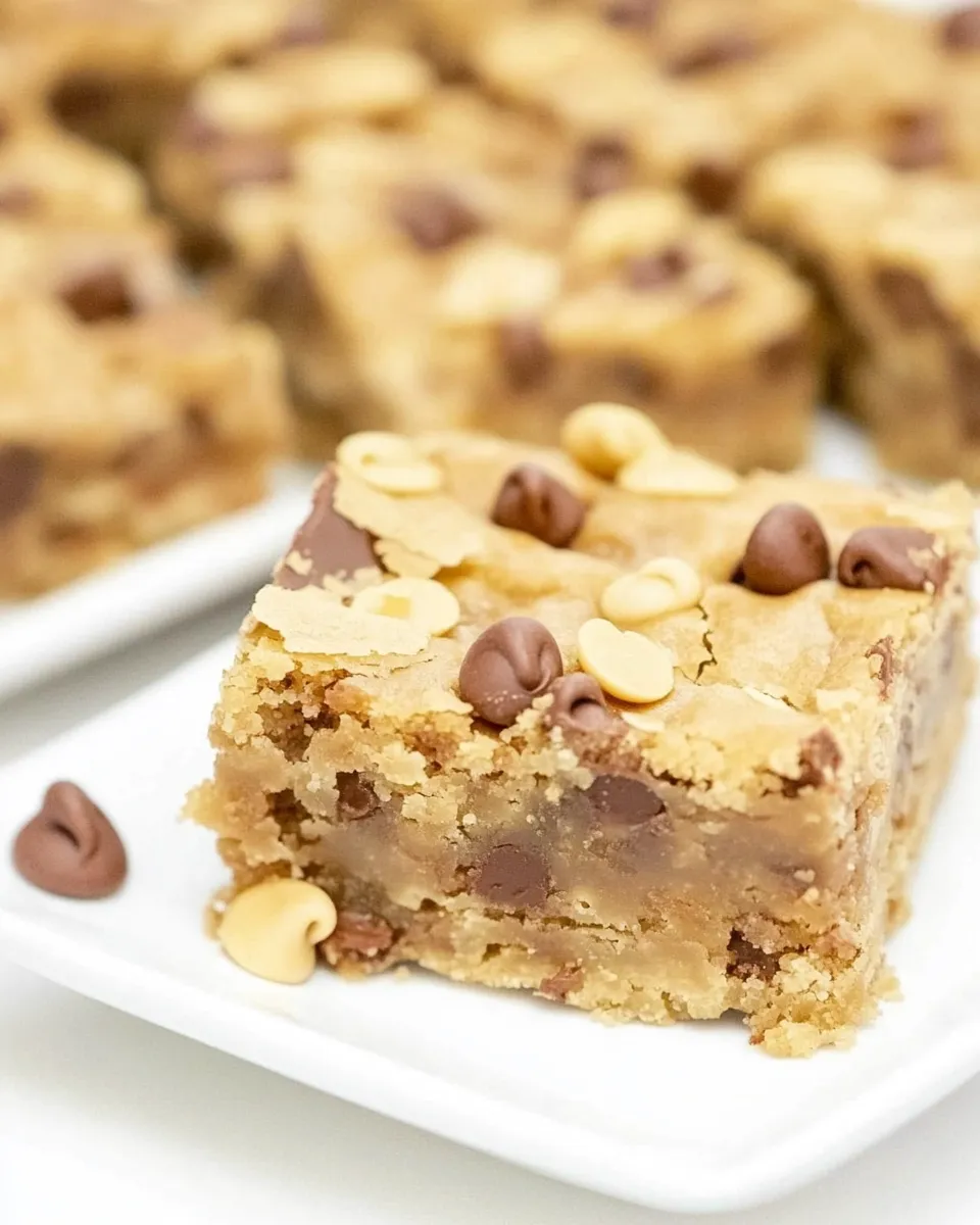 Delicious Salted Chocolate Chip and Toffee Blondies picture