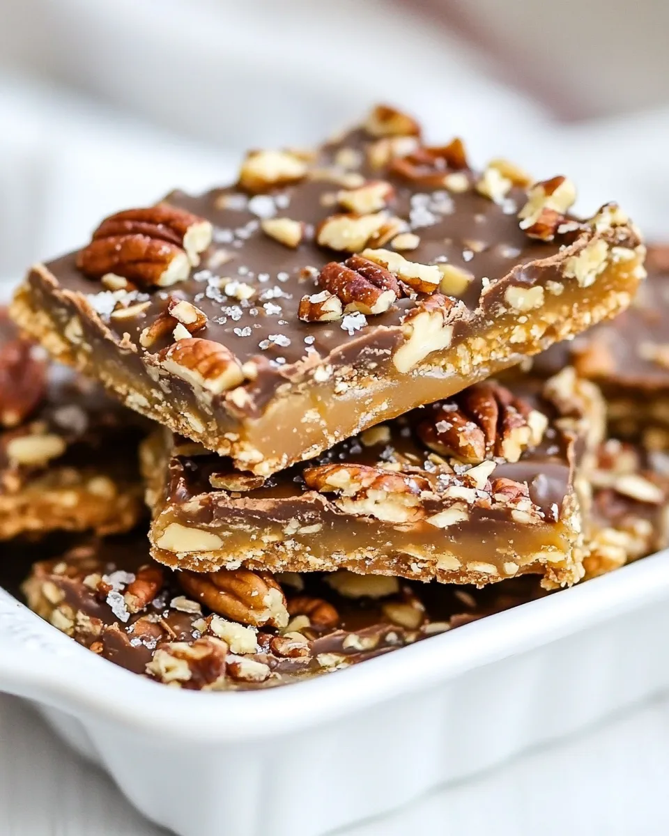 Classic Saltine Toffee Candy with Pecans image