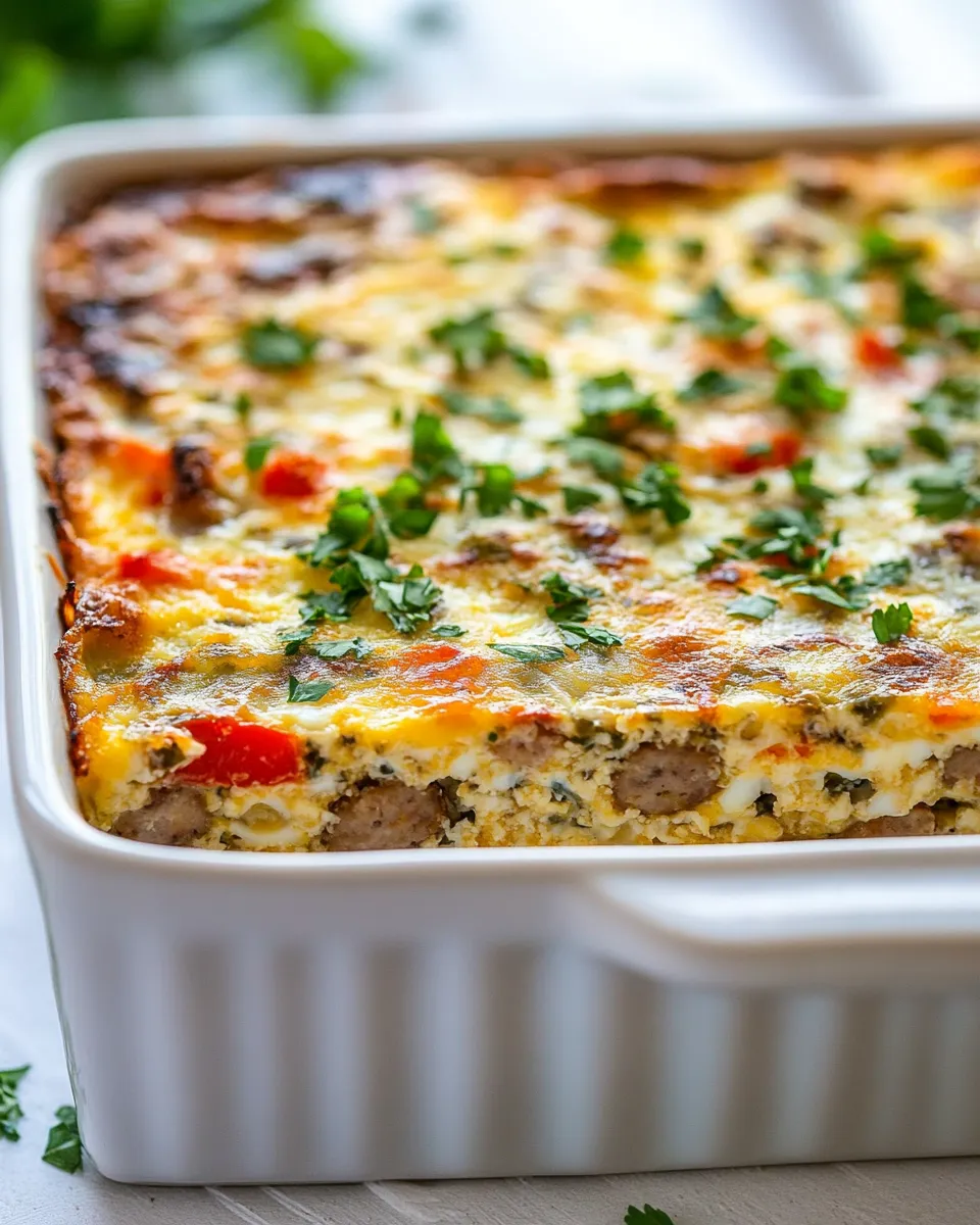 Homemade Sausage and Egg Cottage Cheese Breakfast Casserole photo