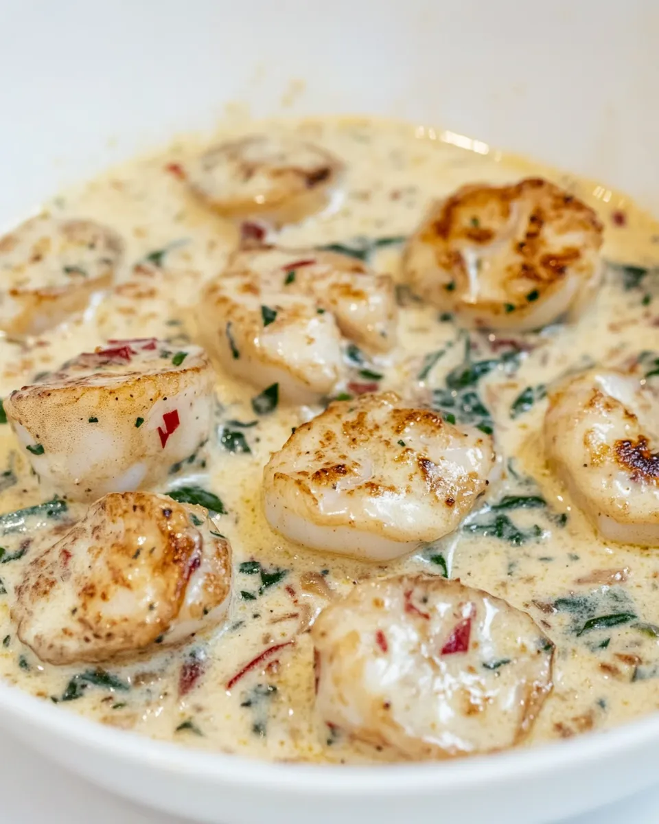 Delicious Scallops in Cream Sauce image