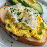 Homemade Scrambled Egg and Avocado Sandwich photo