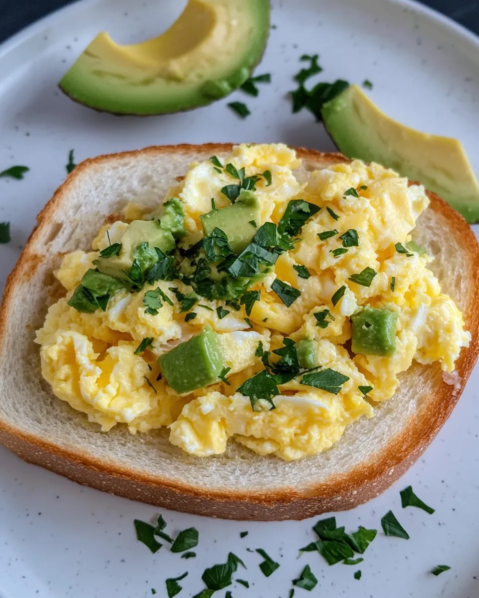 Classic Scrambled Egg and Avocado Sandwich image