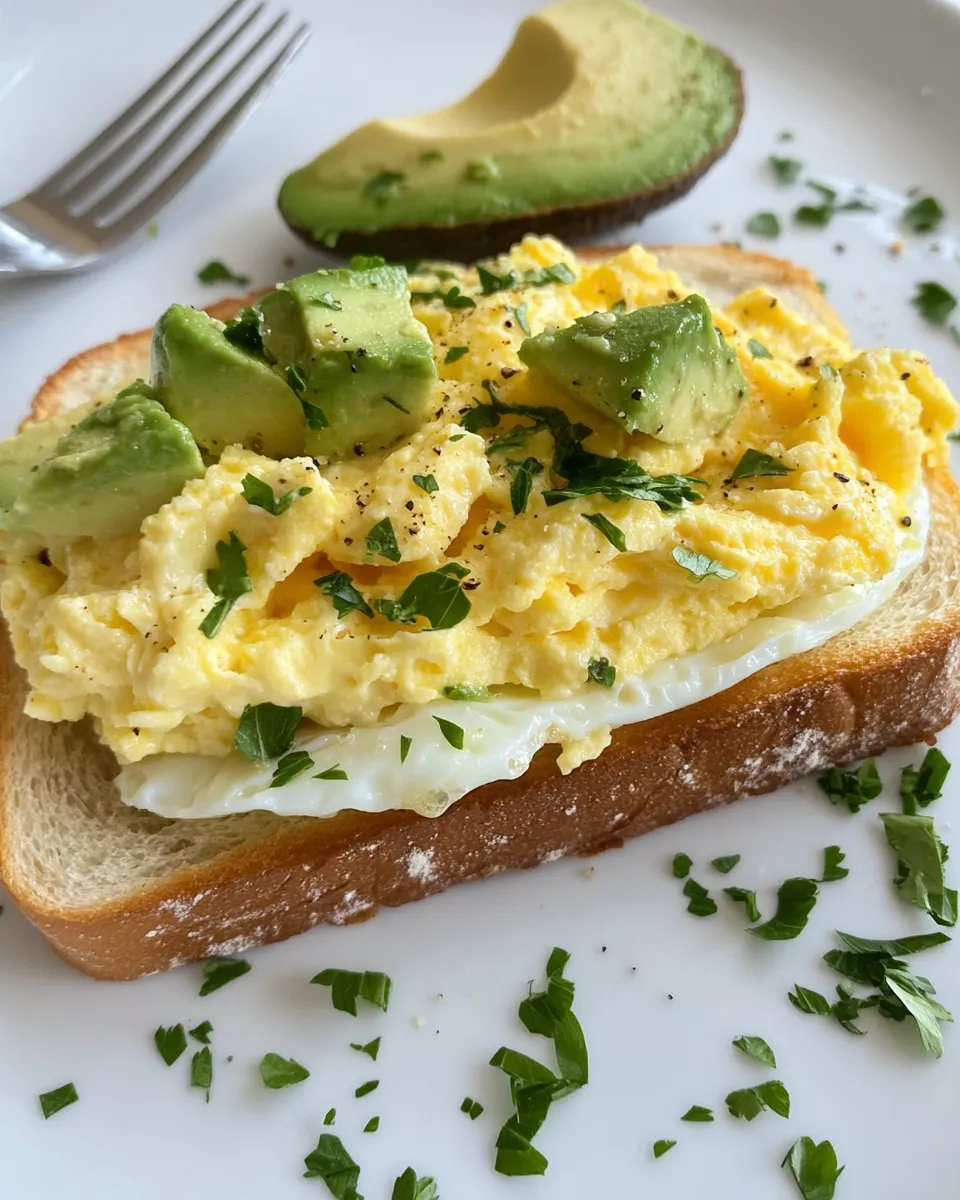 Easy Scrambled Egg and Avocado Sandwich recipe photo