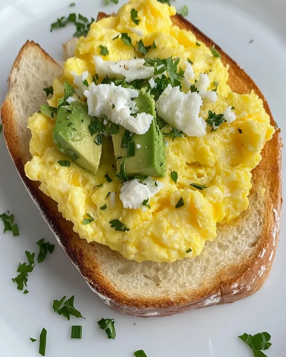 Delicious Scrambled Egg and Avocado Sandwich shot