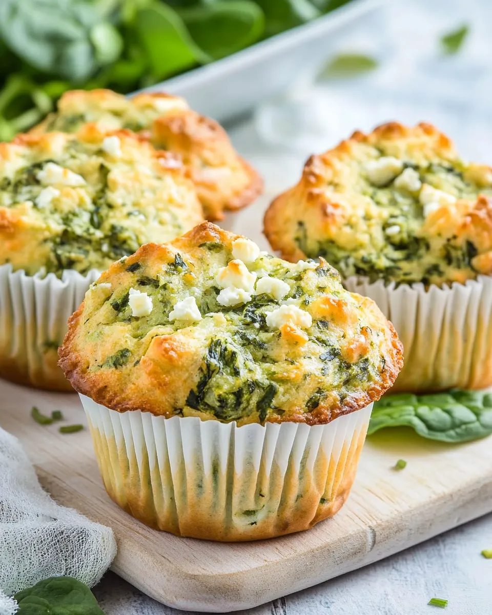 Delicious Scrumptious and Savory Low-Calorie Spinach and Feta Muffins image