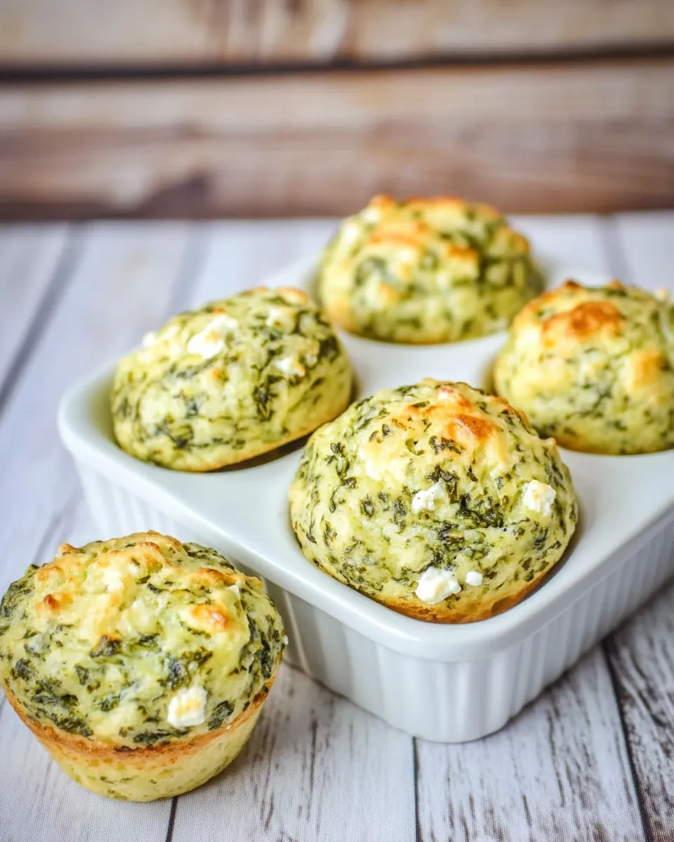 Quick Scrumptious and Savory Low-Calorie Spinach and Feta Muffins recipe photo