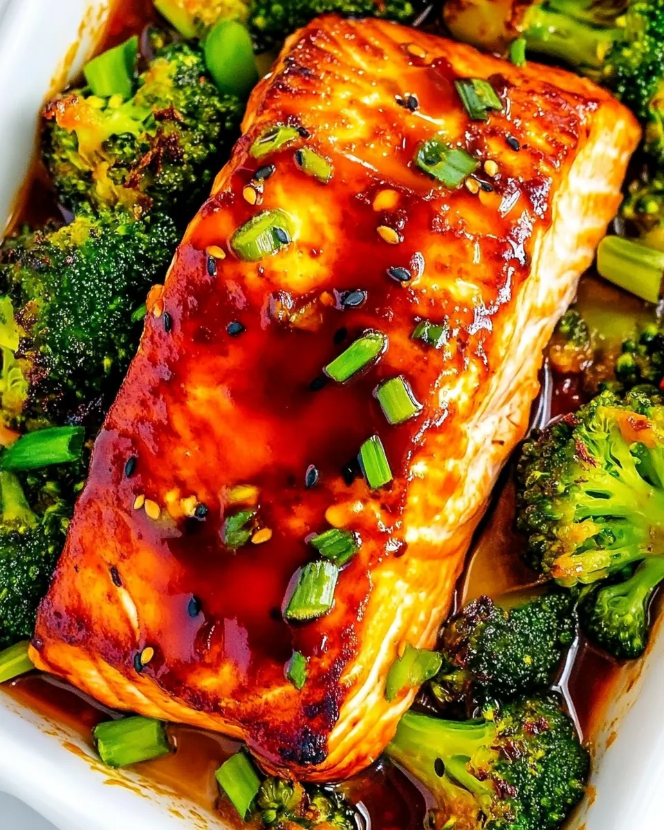 Quick Sheet Pan Asian Salmon and Broccoli recipe photo