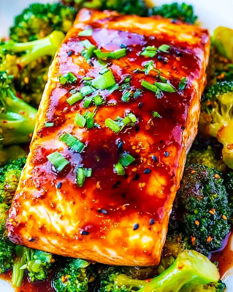 Healthy Sheet Pan Asian Salmon and Broccoli shot