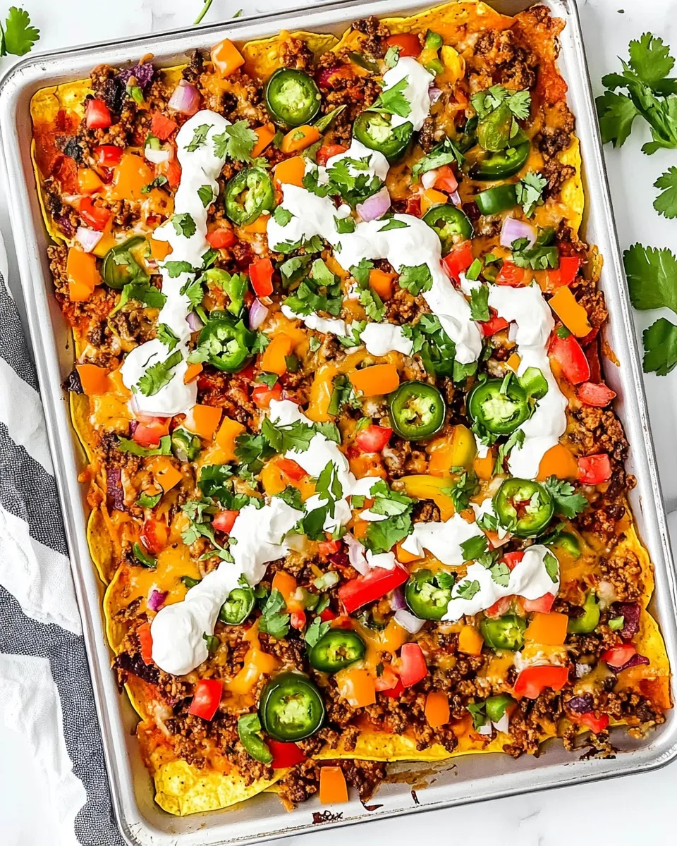 Ultimate Sheet Pan Loaded Bell Pepper Nachos shot