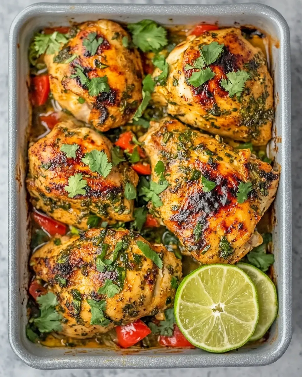 Quick Sheet Pan Roasted Cilantro Lime Chicken shot