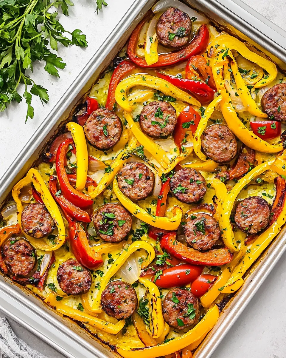 Homemade Sheet Pan Sausage and Peppers photo