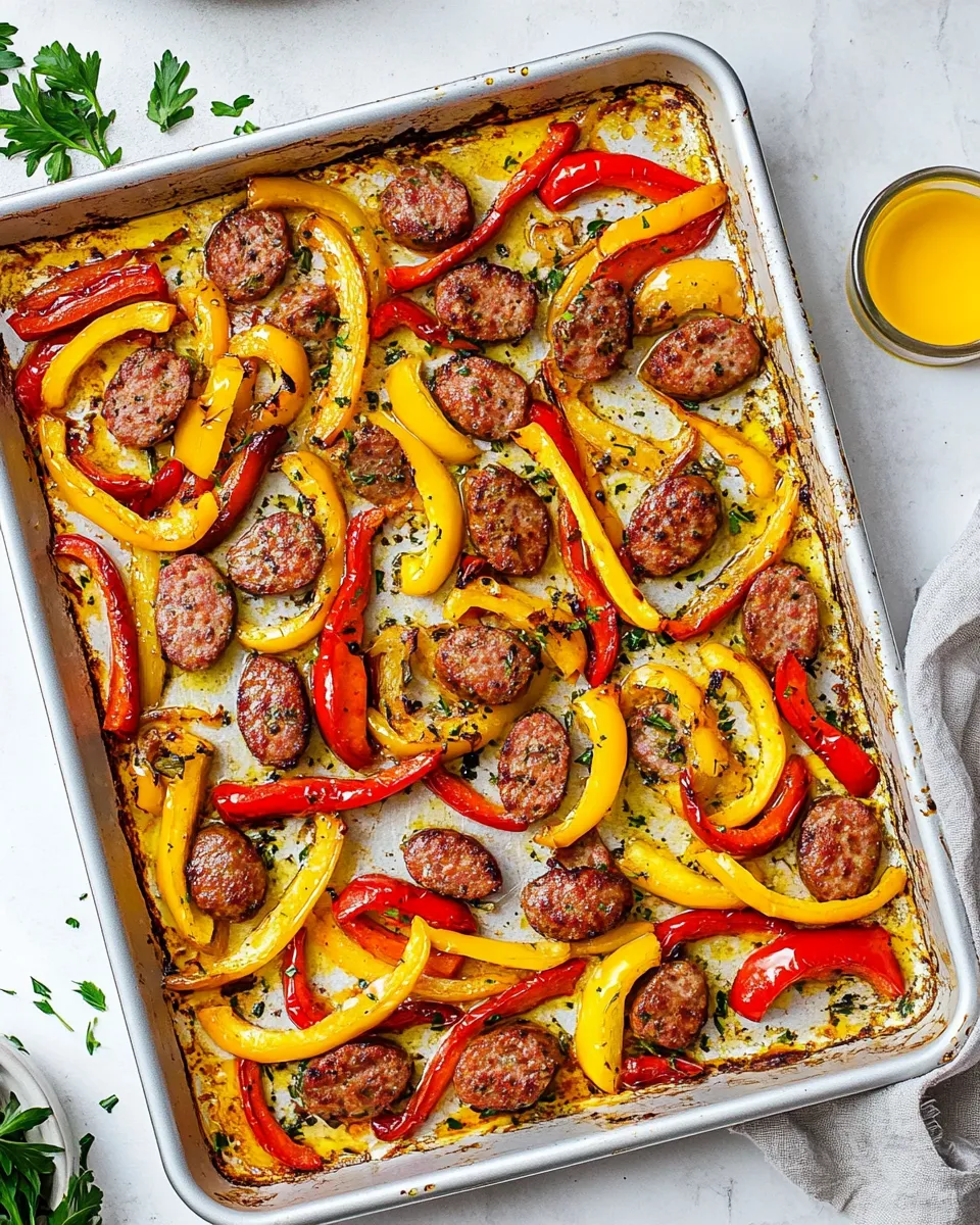 Classic Sheet Pan Sausage and Peppers image