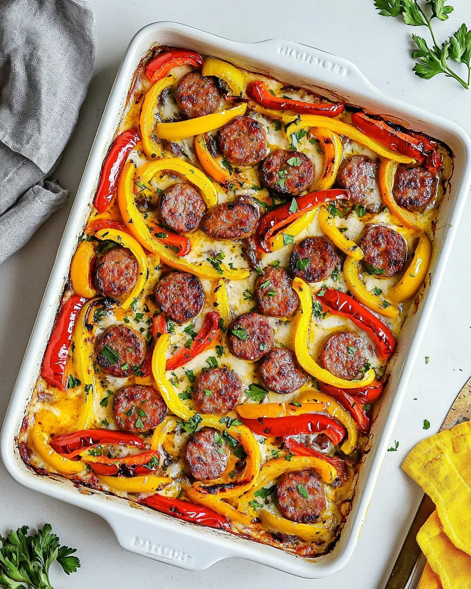 Easy Sheet Pan Sausage and Peppers recipe photo