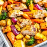 Easy Sheet Pan Skinny Lemon Pepper Chicken and Vegetables photo