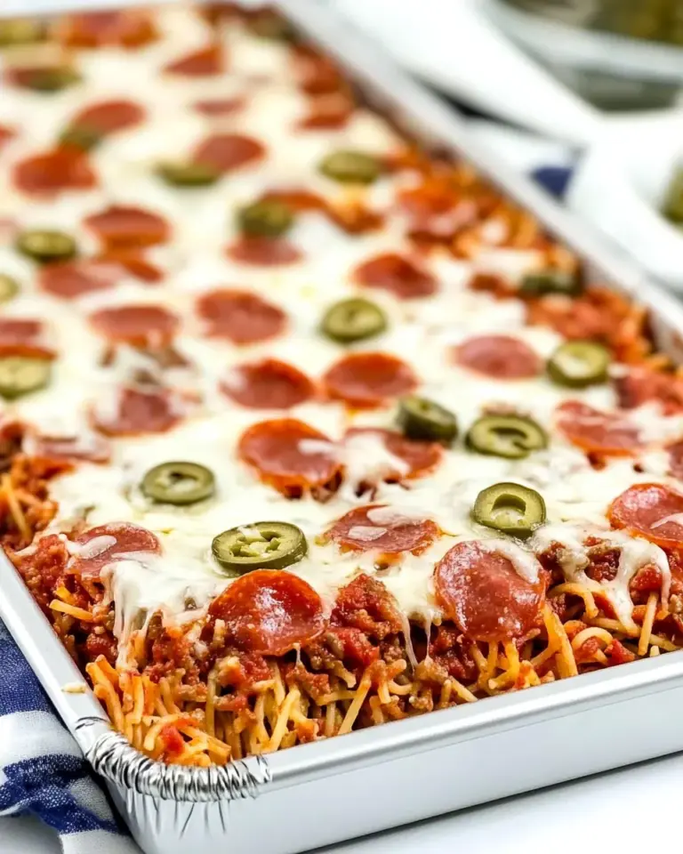 Homemade Sheet Pan Spaghetti Pizza photo