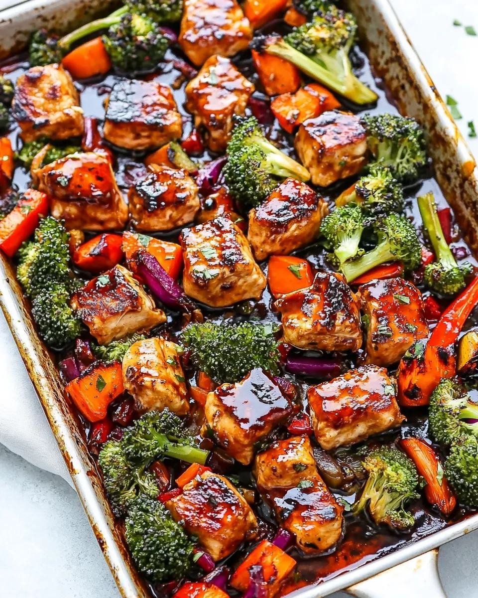 Healthy Sheet Pan Teriyaki Chicken With Vegetables recipe photo