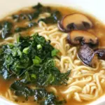 Homemade Shiitake Mushroom Kale Ramen photo