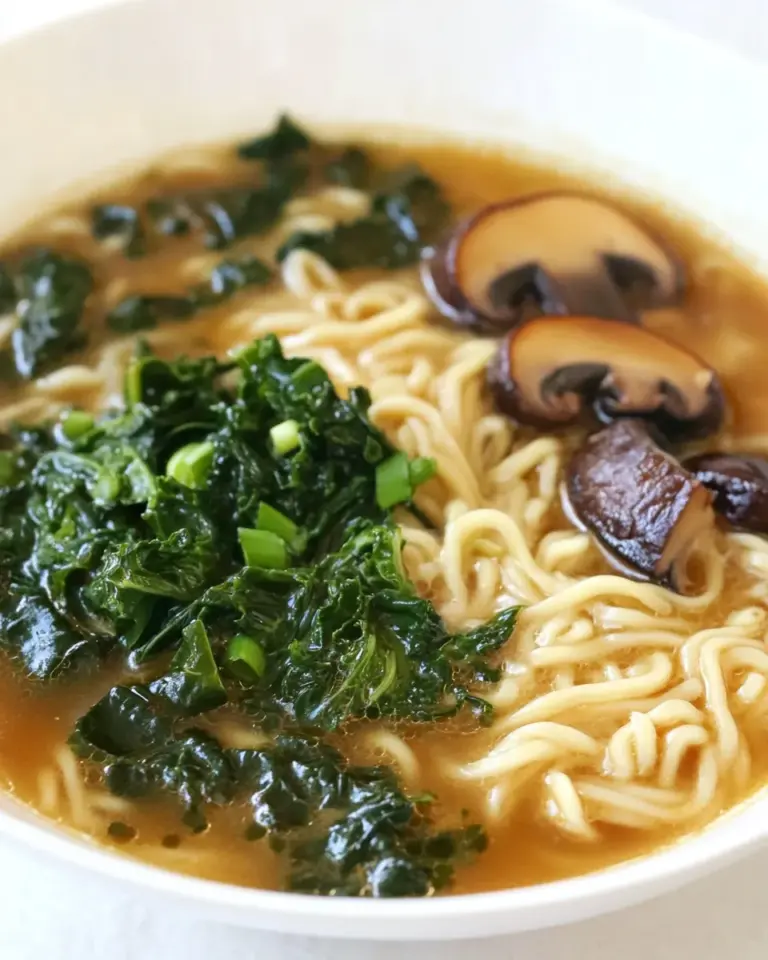 Homemade Shiitake Mushroom Kale Ramen photo
