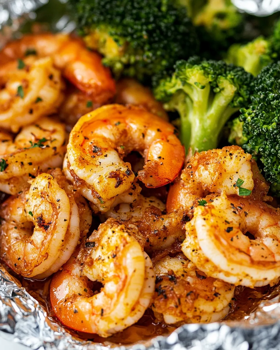 Delicious Shrimp and Broccoli Foil Packs image