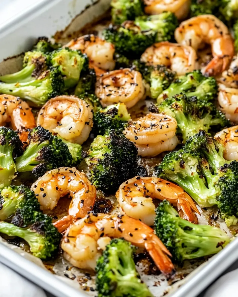 Healthy Shrimp and Broccoli Sheet Pan Meal recipe photo