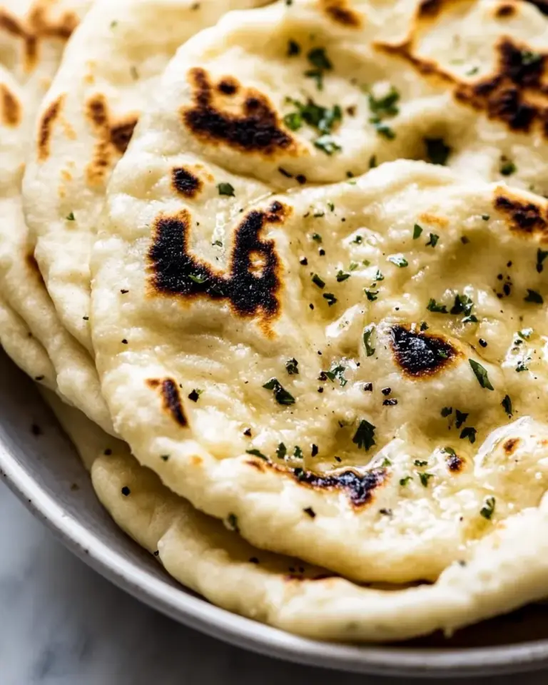 Homemade Simple Garlic Naan Recipe (Traditional Indian Bread) photo