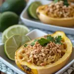 Easy Simple Thai Peanut Spaghetti Squash Boats (3 Ways!) recipe photo