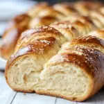 Classic Simple Whole Wheat Challah Bread. food shot