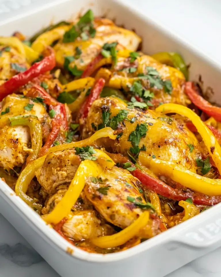 Homemade Simple and Delicious Fajita Chicken Bake photo