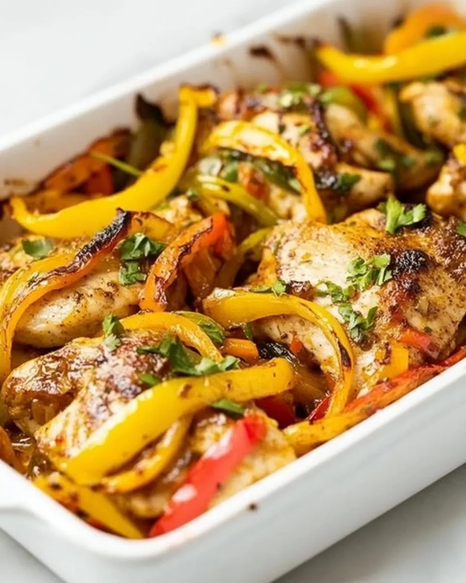 Classic Simple and Delicious Fajita Chicken Bake image
