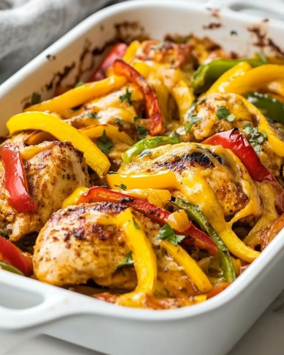 Delicious Simple and Delicious Fajita Chicken Bake shot