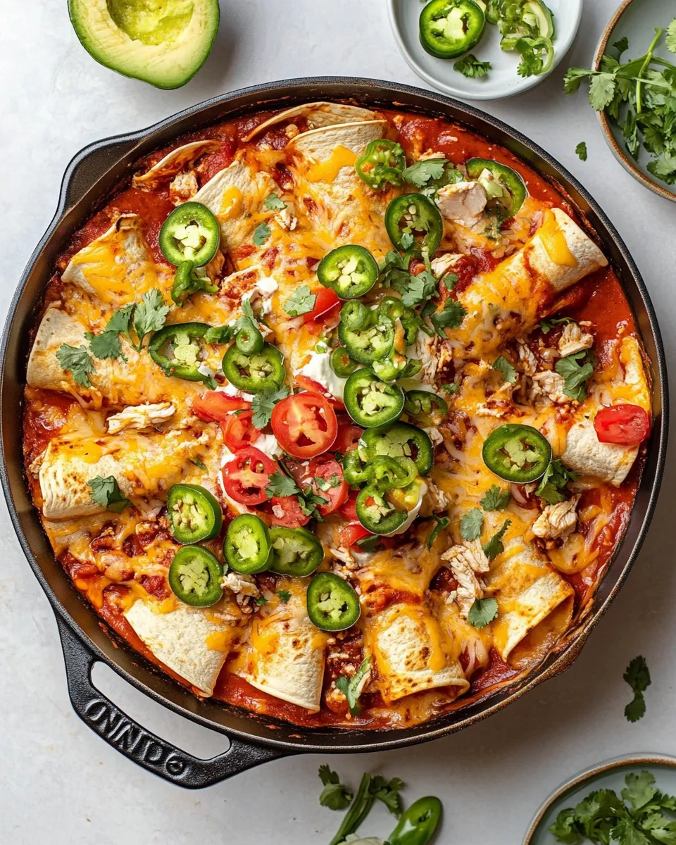 Homemade Skillet Chicken Enchiladas photo