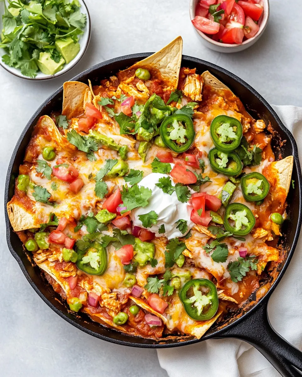 Delicious Skillet Chicken Enchiladas image